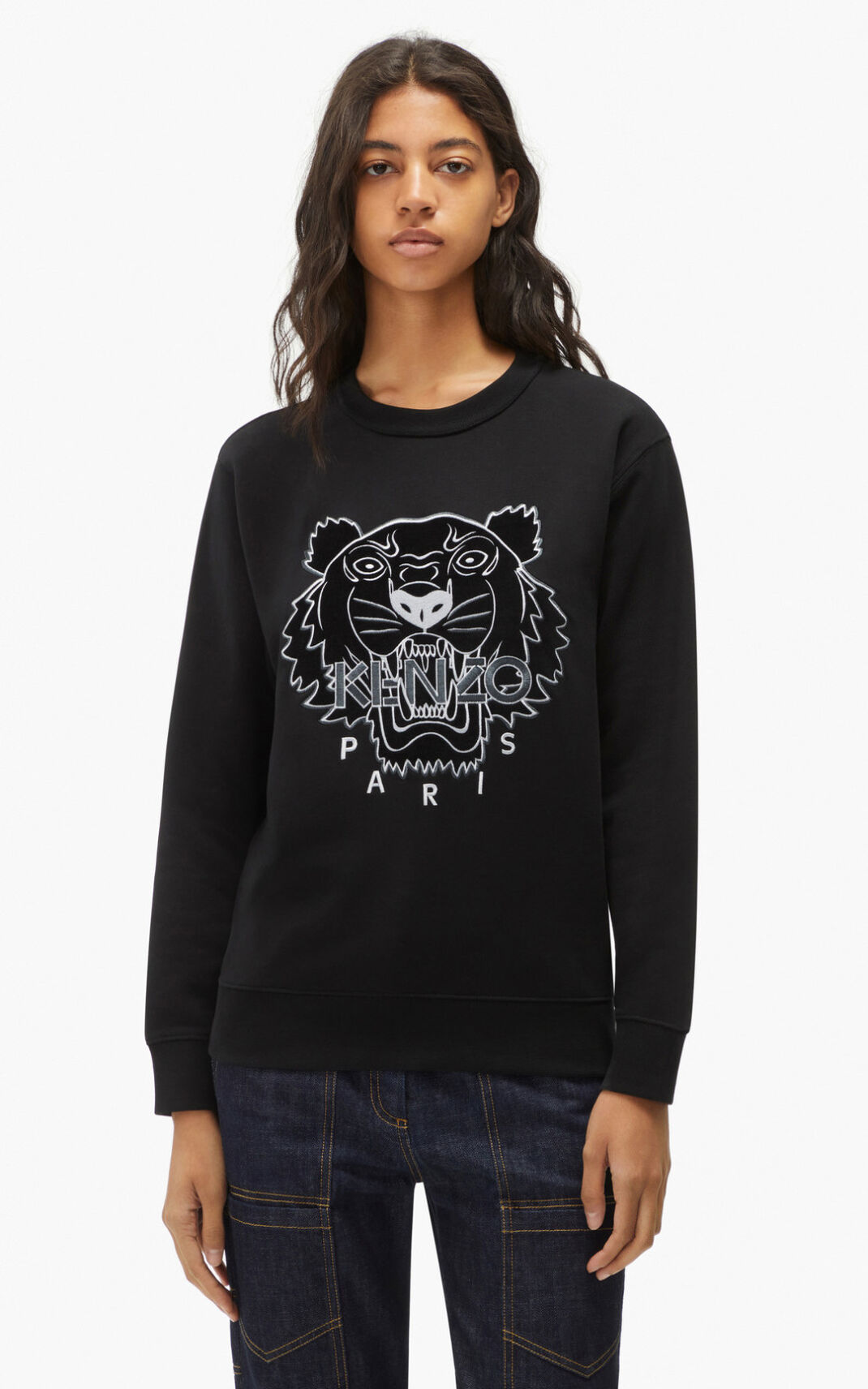 Sweat Kenzo The Hiver Capsule Tiger Femme Noir | TXKA-57963